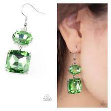 All ICE On Me - green - Paparazzi earrings
