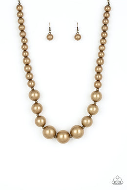 Living Up To Reputation - brass - Paparazzi necklace   #144