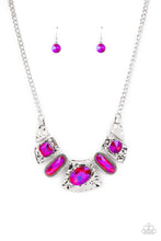 Load image into Gallery viewer, Futuristic Fashionista – Pink Oil Spill Iridescent Necklace - Paparazzi Accessories - Empower Me Pink 2021