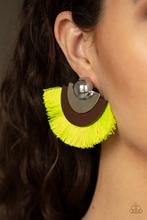 Fan the Flamboyance - yellow - Paparazzi earrings #138