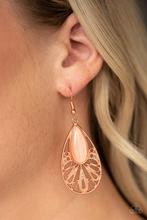 Glowing Tranquility - copper - Paparazzi earrings v #152