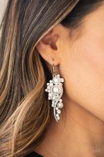 Load image into Gallery viewer, High-End Elegance - White - Paparazzi earrings  Location  24