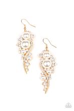 High End Elegance - gold - Paparazzi earrings  Location 24
