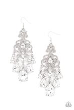 Load image into Gallery viewer, Queen of All Things Sparkly - white - Paparazzi earrings
