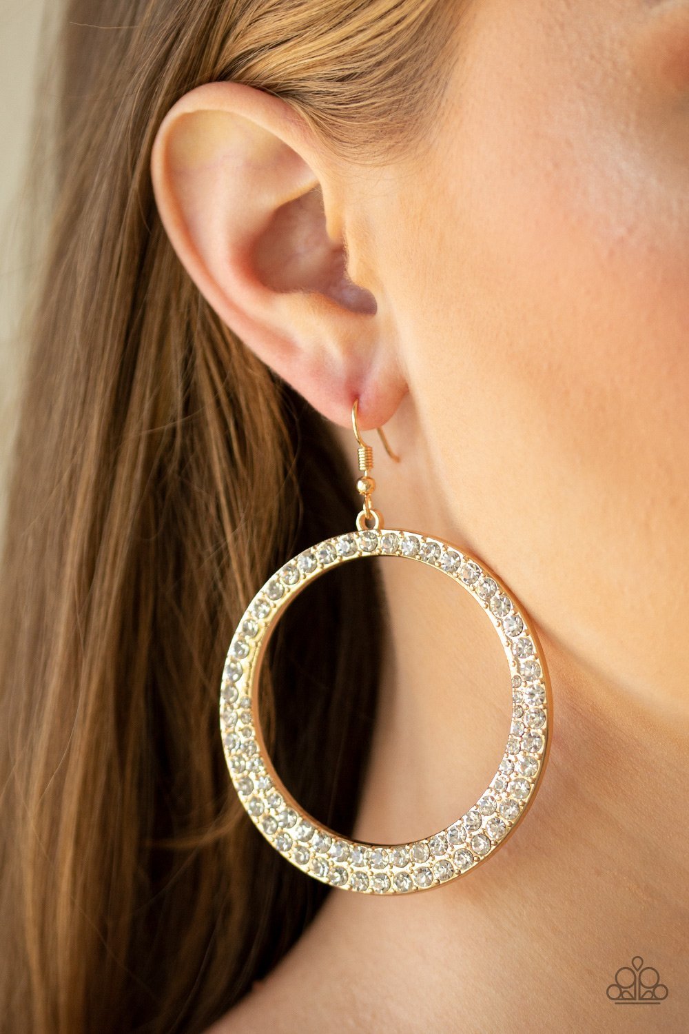 So Demanding - gold - Paparazzi earrings     #121