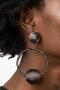 Social Sphere Black earring