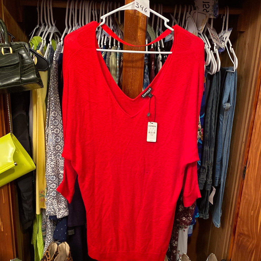 346. Express red sweater new with tags
