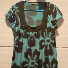 Load image into Gallery viewer, Teal and Brown Dress  Size M