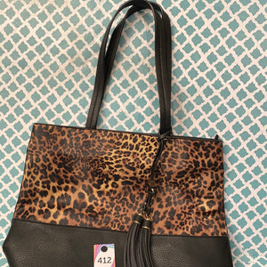 #412 animal print purse