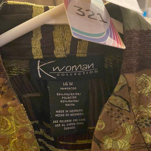 K Woman collection jacket Size 14W.  321