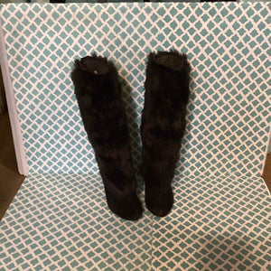 Black fur boots Sam Edelman   Size 7  145