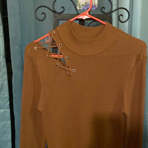 No boundaries sweater dress brown.   Xxl    194