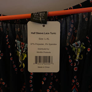 Half Sleeve Lace Tunic. L/XL.   343