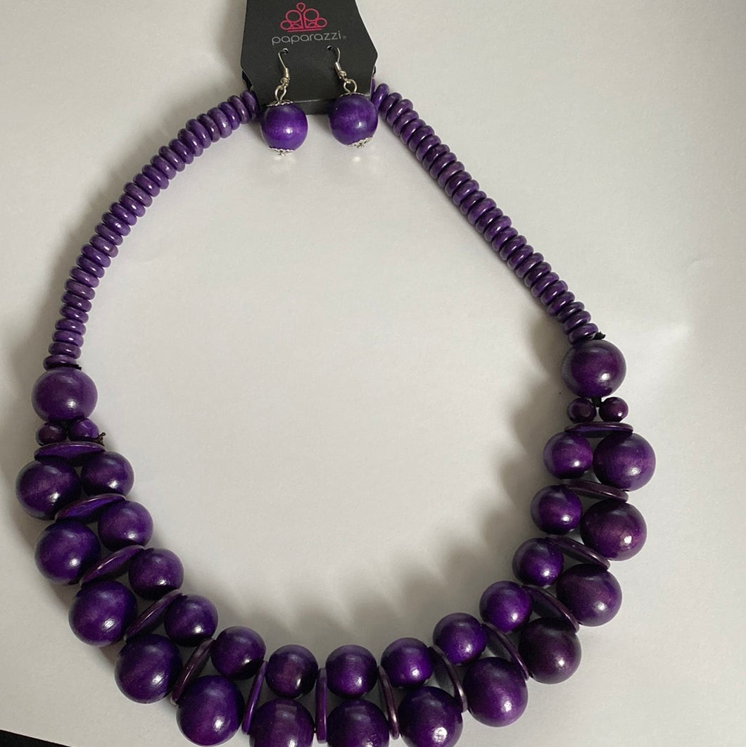 Paparazzi Accessories - Caribbean Cover Girl - Purple Necklace 384