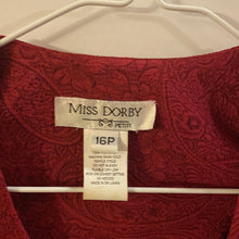 Load image into Gallery viewer, Miss dorby burgundy suit skirt coat 16p.    504