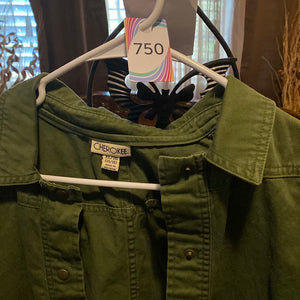 Cherokee green vest.    #750
